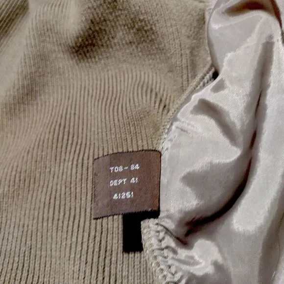 Vintage 60-70's SEARS Sportswear Leather Suede Knit Sweater Bomber Jacket XL Tan - Picture 10 of 15